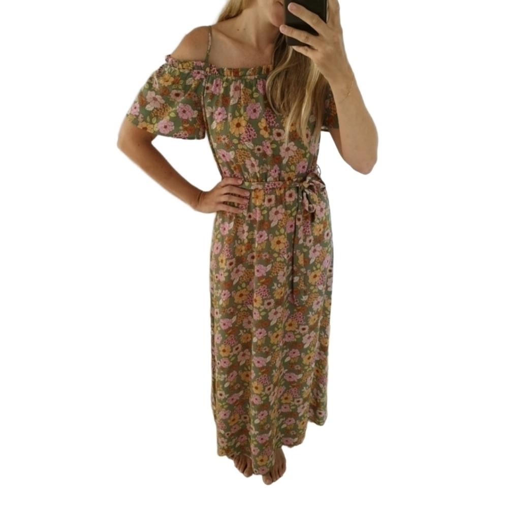 Monteu los Angeles Floral Maxi Dress small - Picture 4 of 13